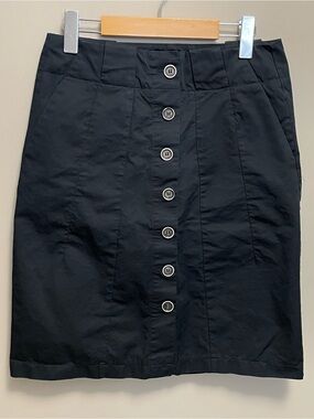 Zara Black Button-Down Pencil Skirt Women’s Medium